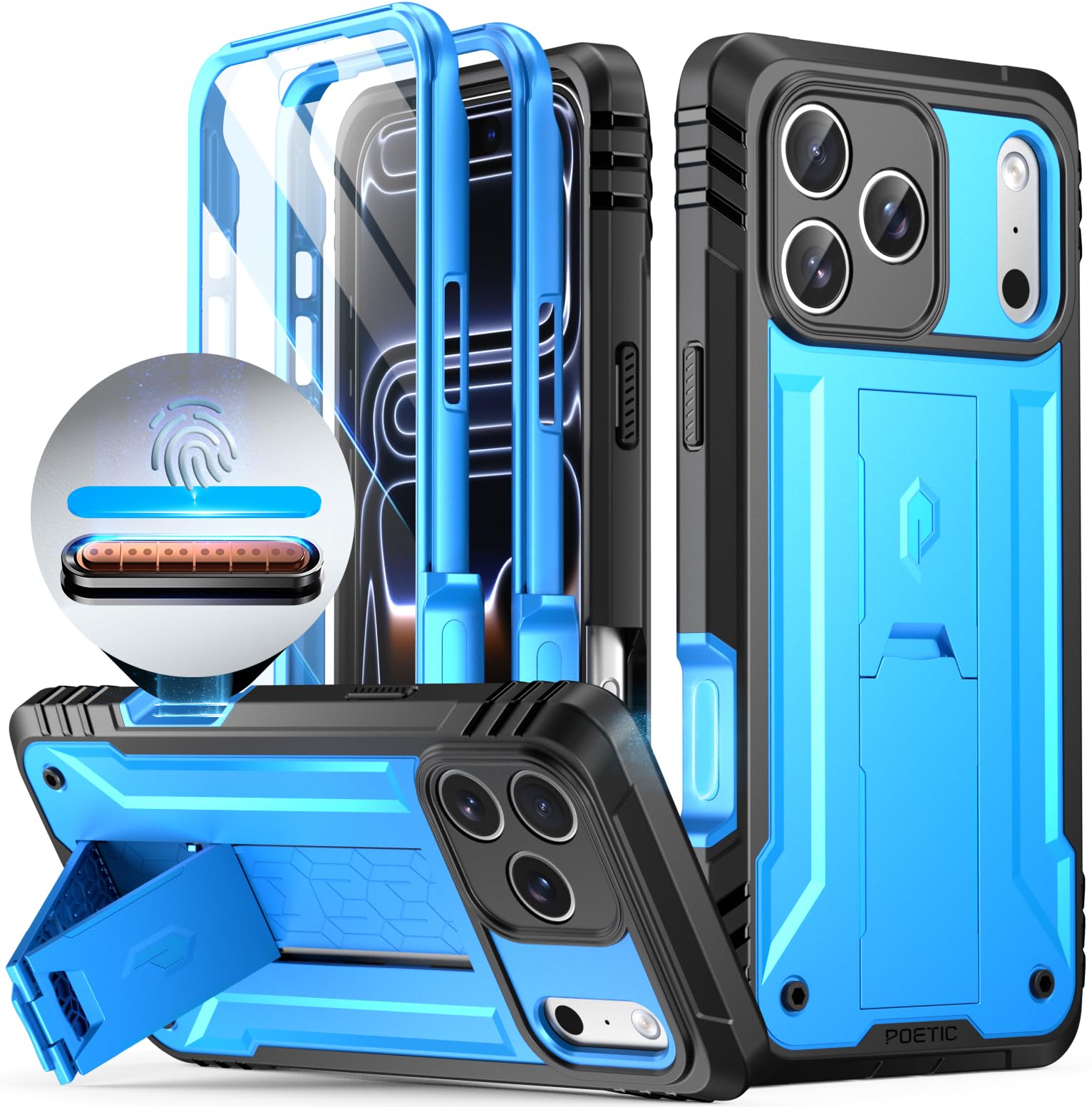 Coque iPhone 17 Pro Max intégrale antichoc robuste avec film écran et support - 8
