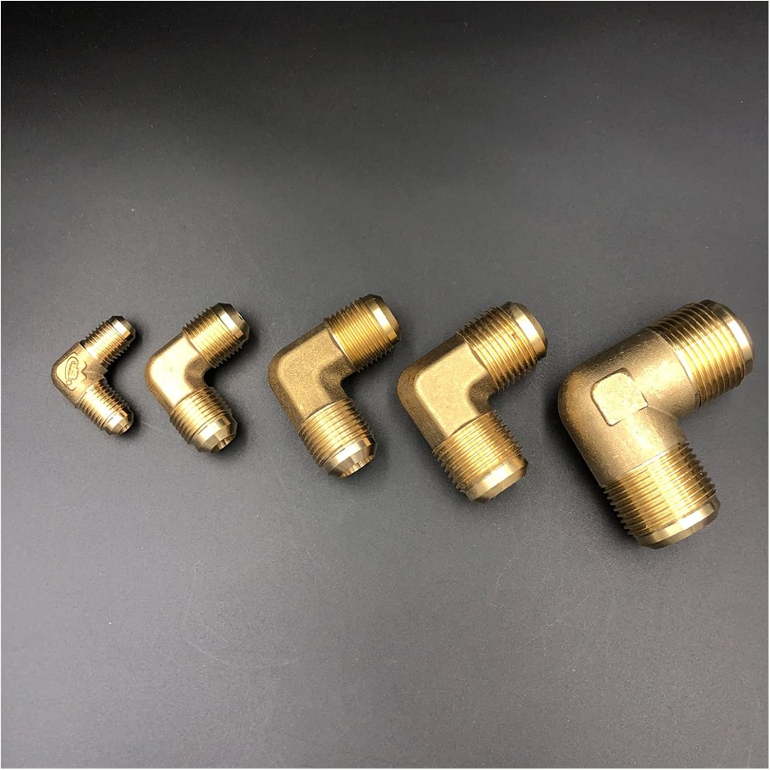 Pipe Fittings Elbow 45 Degree SAE 1/4" 3/8" 1/2" 3/4" Horn Tube Fittings Air Conditioner (Color : with Nut, Thread Specification : Flare Fit 19.05mm OD) Pipe Fitting