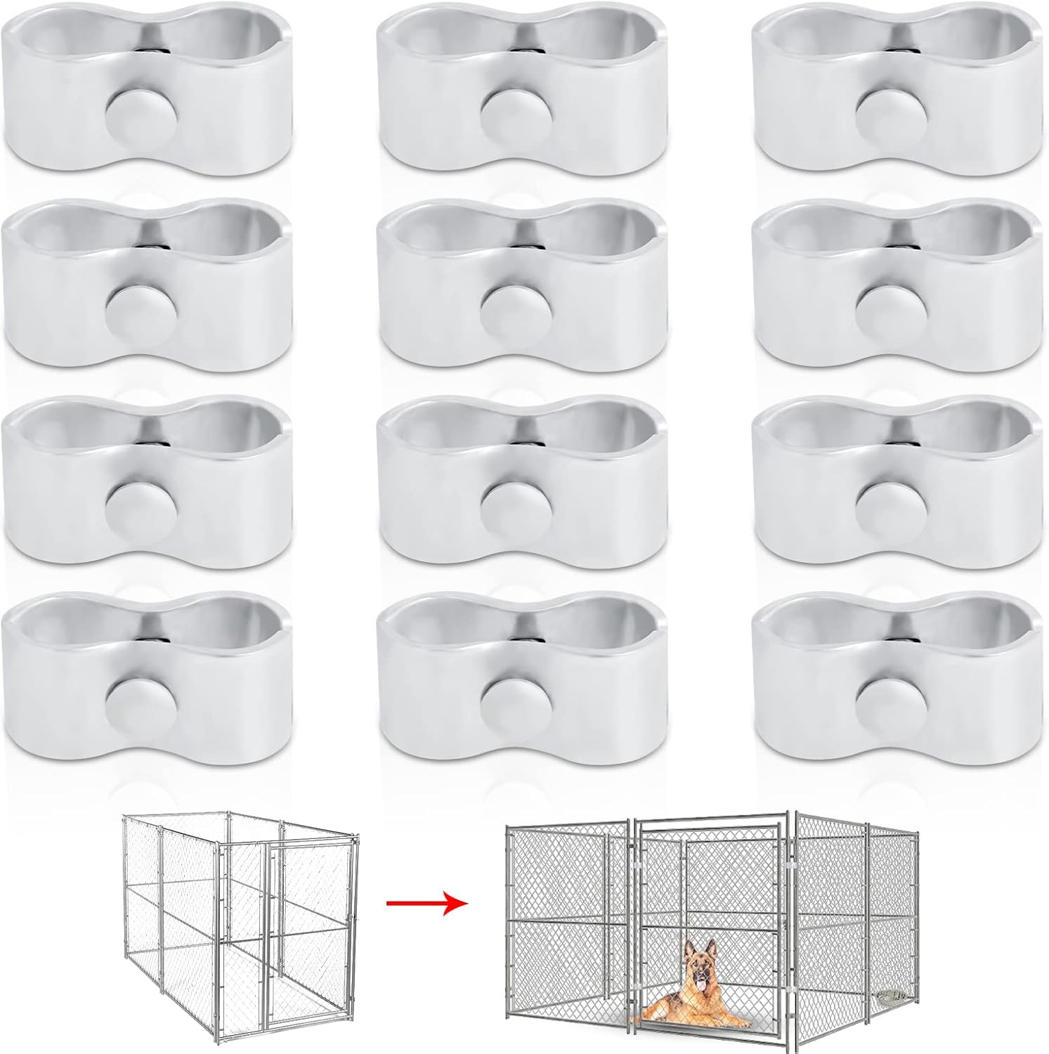 Piwerod Chain Link Fence Panel Clamps 1 3/8" Rust
