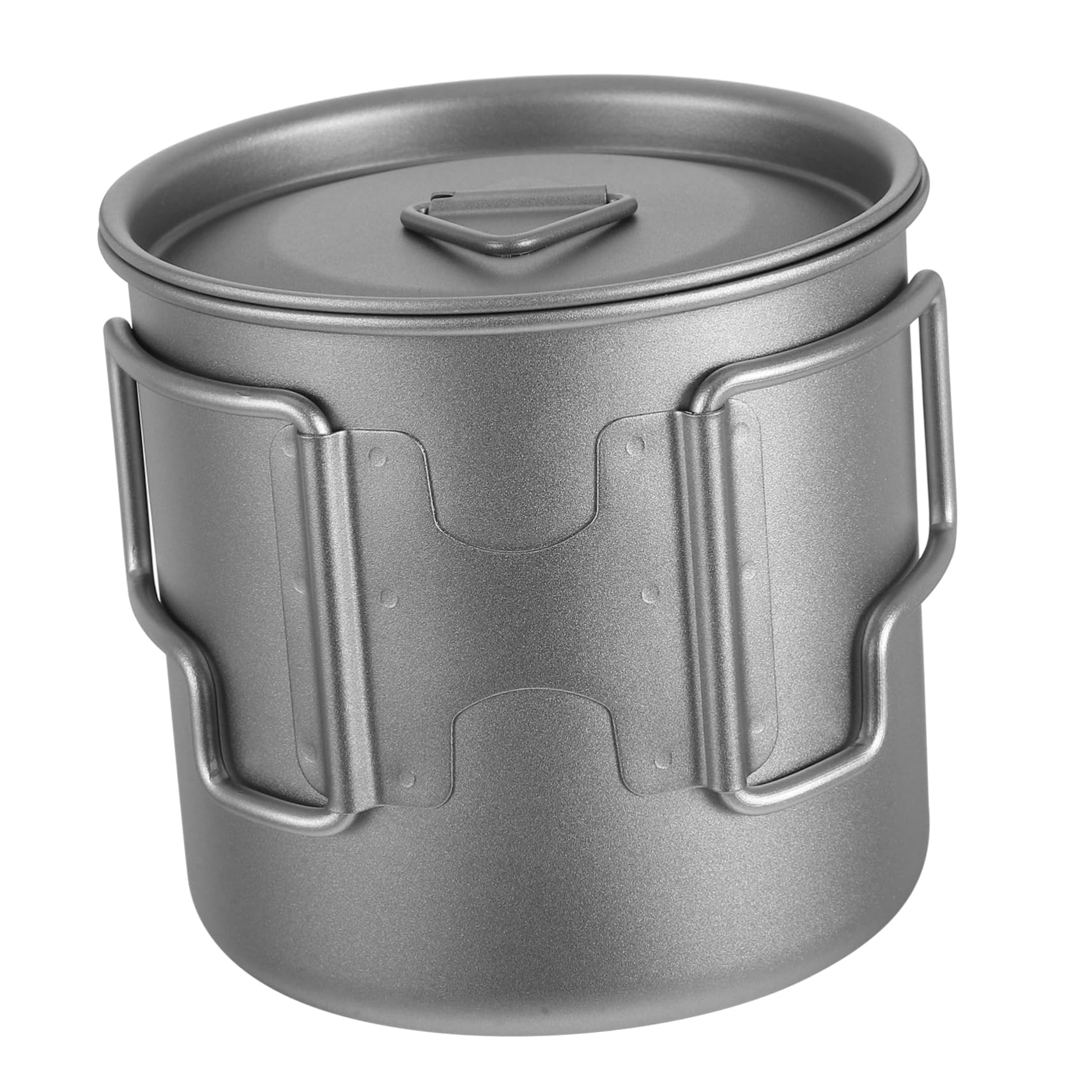 Kaffeebecher mit Schneller Erwärmung mit Klappbarem Griff und Deckel Titan aus Titan Leichter Outdoor Campingbecher und Vielseitiger Nutzung für Camping und Büro