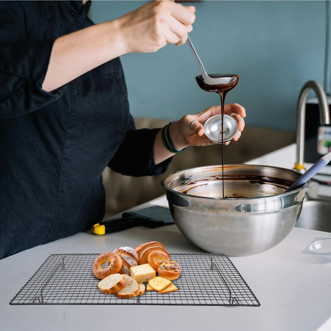 Sturdy Stainless Steel Baking Cooling Rack Wire Rack for Cooking Nonstick Cookie Wire