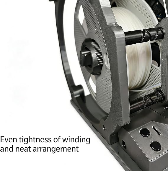Electric Spool Winder, 3D Printer Filament Winder, with High-Precision Stepper Motor, 3 Speed Adjustment, 4KG Load Capacity, Even Winding Tension, for 3D Printing Filament Storage