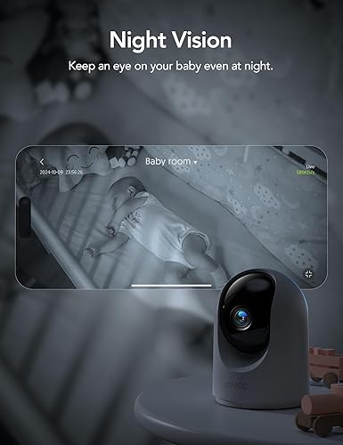 Miniatura 5 de GNCC Cámara de seguridad para interiores, cámaras 2K para seguridad en el hogar con detección de movimiento, cámara para bebémascota con aplicación