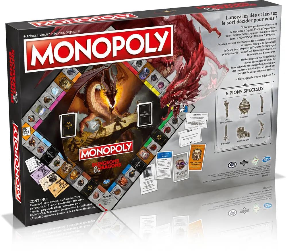 Winning Moves - Monopoly DONJONS ET Dragons (Dungeons & Dragon) - Jeu de Plateau - Version française L WM02022-FRE-6