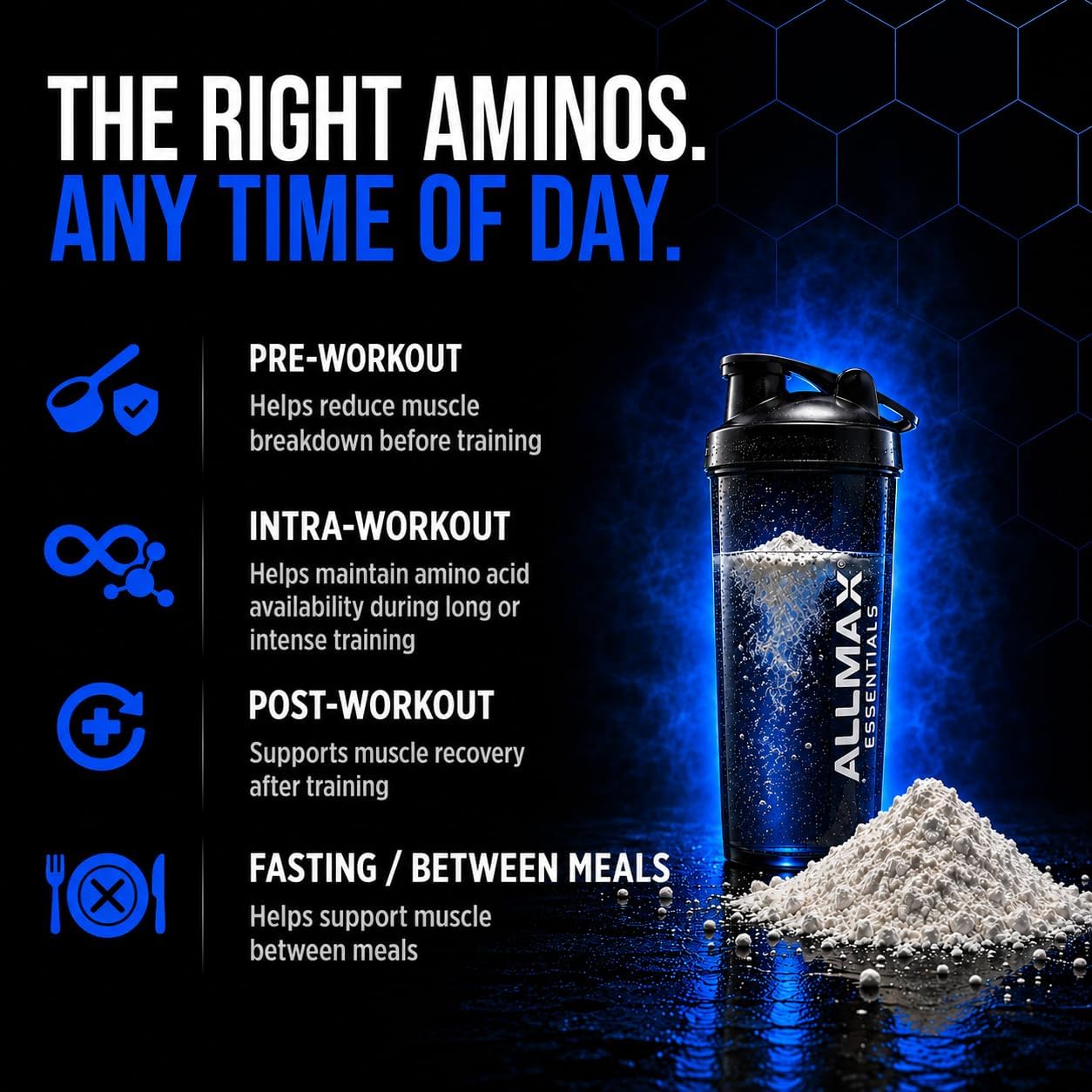 ALLMAX EAA Powder, Unflavored, 320 g, 30 Servings image 6