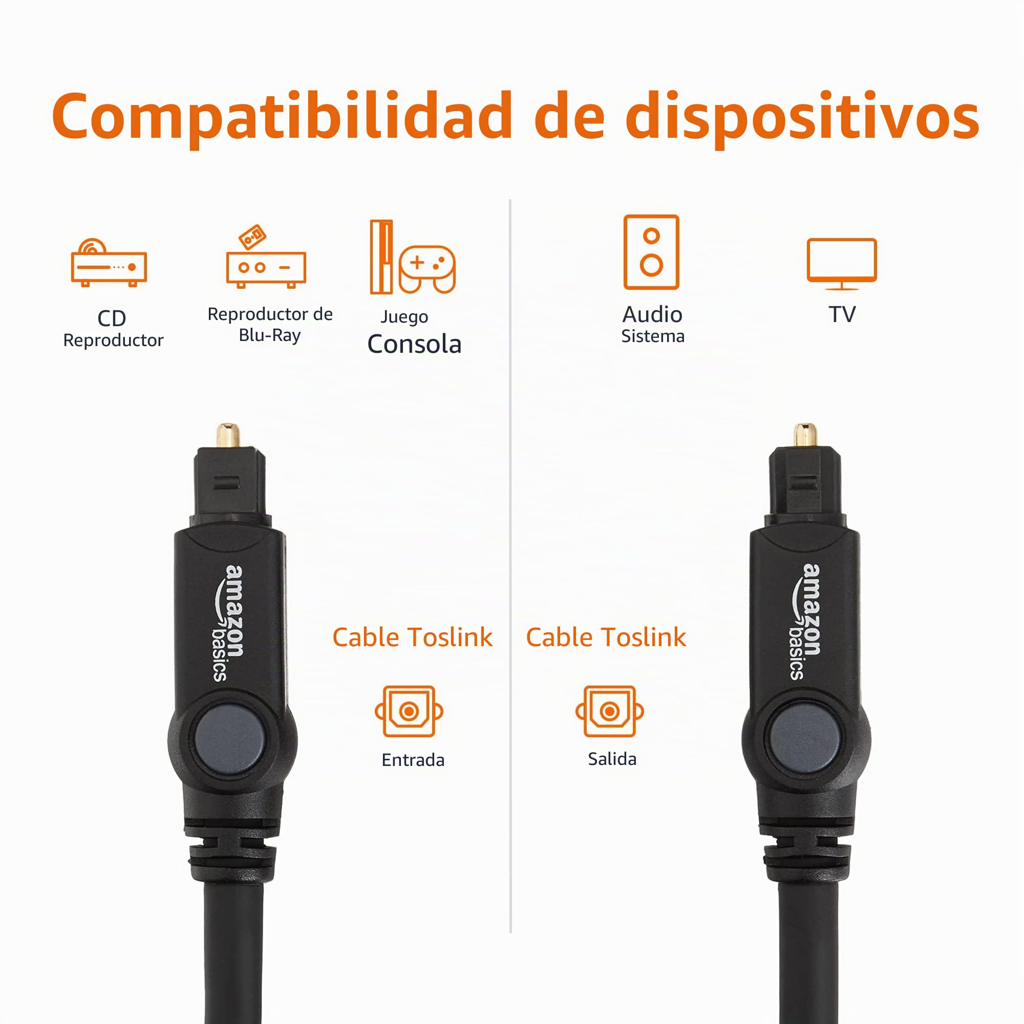 Sony HT-S40R - Barra de Sonido 5.1 (Sistema de Cine en Casa, Altavoces Traseros Inalámbricos, 600 W, Dolby Digital), Negro & Amazon Basics - Cable óptico de Audio Digital Toslink (1 m)