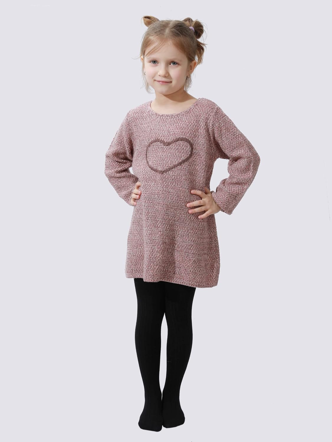 Girls' Cotton Tights - Toddler Cable Knit Footed Tights - Image 5
