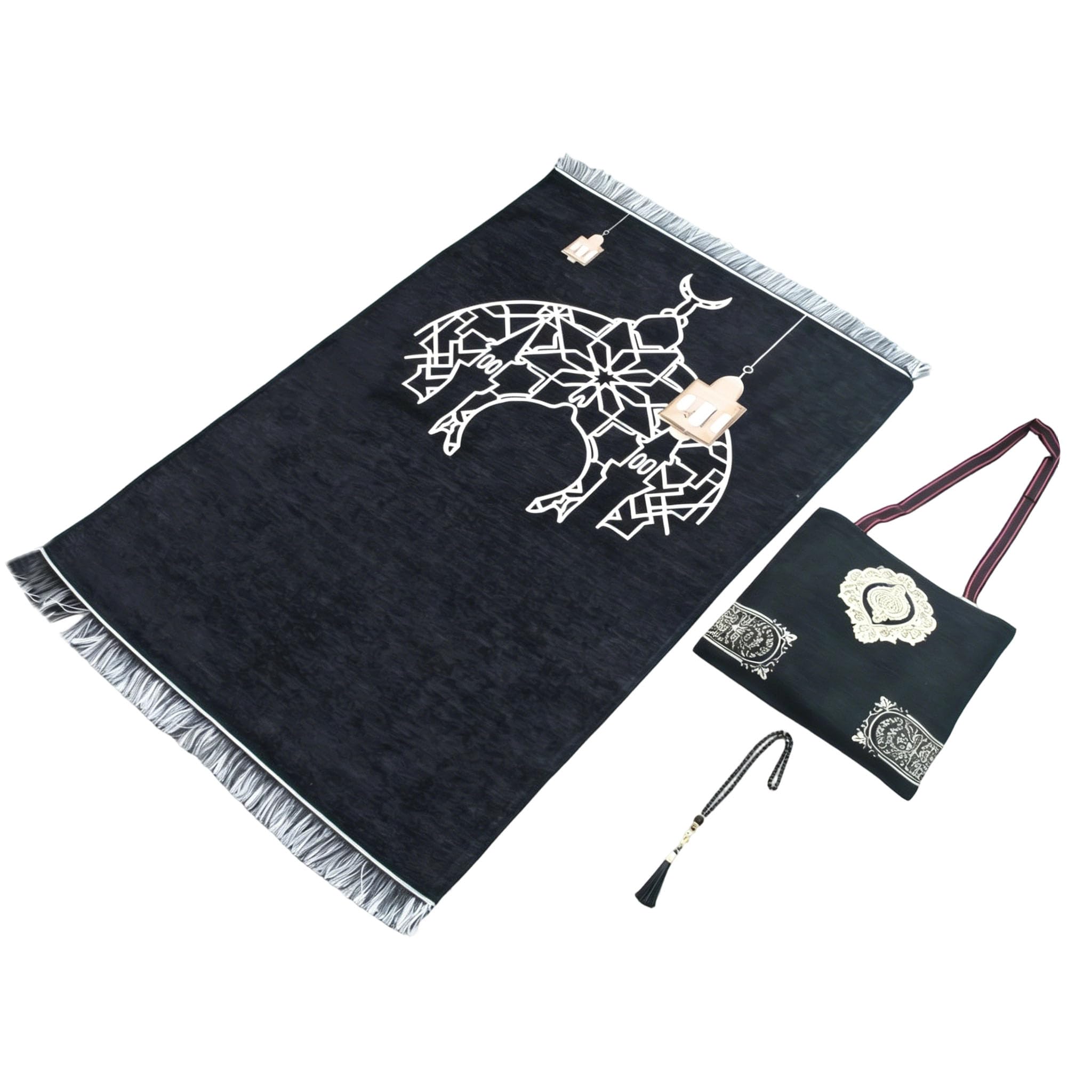 ZBIianxer 2Pieces Chenilles Black Blanket Scarf Multipurpose Shawl for Home Offices Travel and Camping Offices Topological Mats