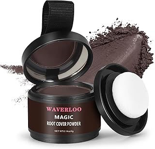 Waverloo Magic Root Cover Up Instantly Conceals High Forehead & Hair Loss - Sweat & Waterproof Root Touch Up Hair Powder for Women & Men (Dark Brown, 4g)