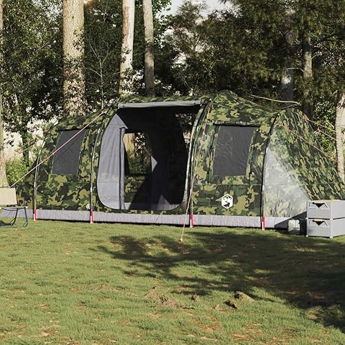 Miniatura 2 de Camping Tent Tunnel 4-Person Camouflage Waterproof vidaXL vidaXL