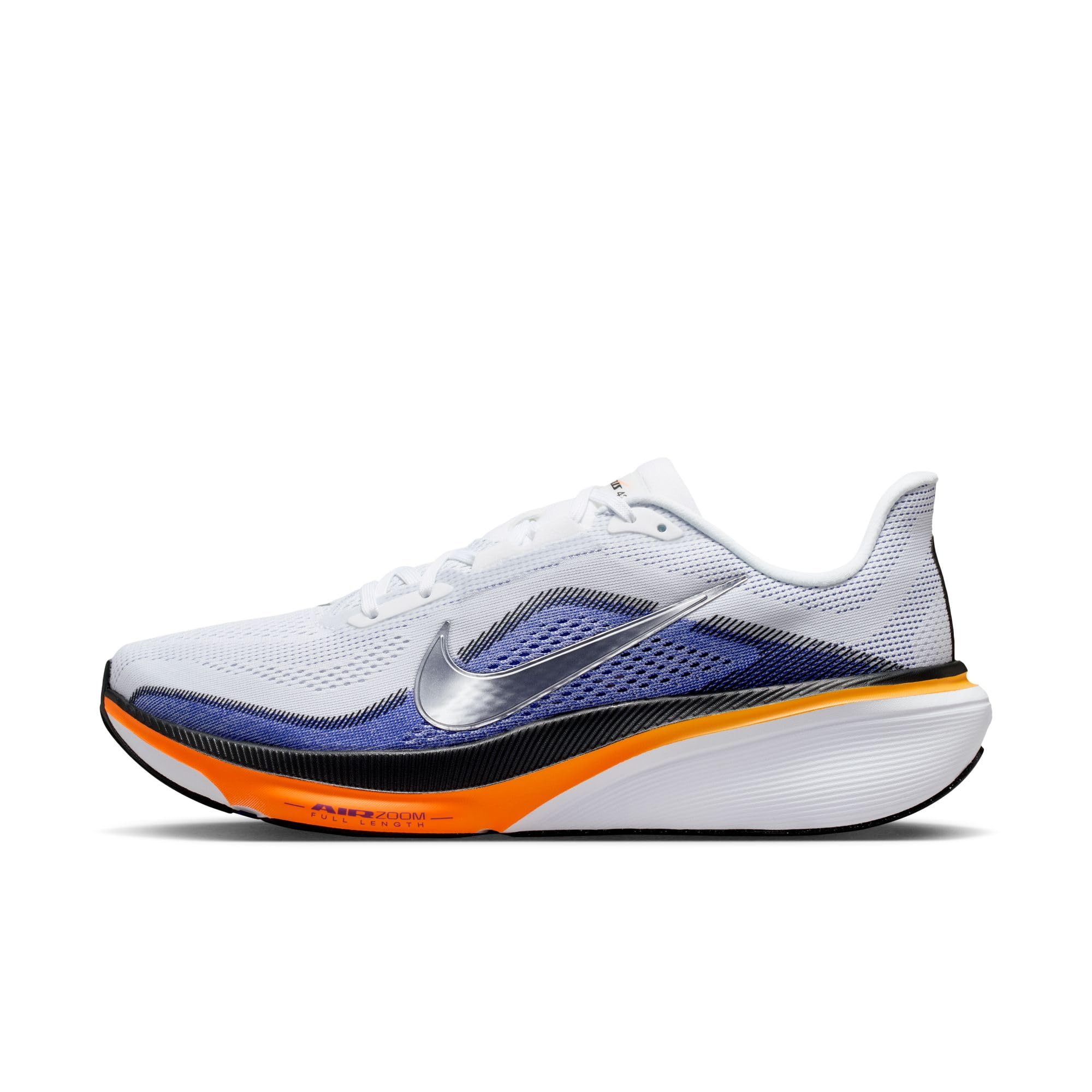 Nike Men's Pegasus 42 Running Shoes White/Metallic Silver-Lapis-Total - Image 1