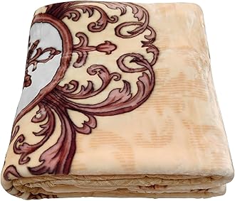 Korean Mink Blanket 55"×75", Silky Soft and Warm - 2 Ply Reversible Raschel Bed Blanket for Single Bed.（150x200cm-2.5kg）.