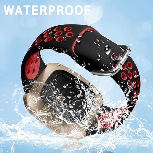 Miniatura 4 de Getino Compatible con Fitbit Sense 2Sense BandsVersa 4Versa 3 bandas para mujeres y hombres, accesorios únicos de silicona impermeable, correa