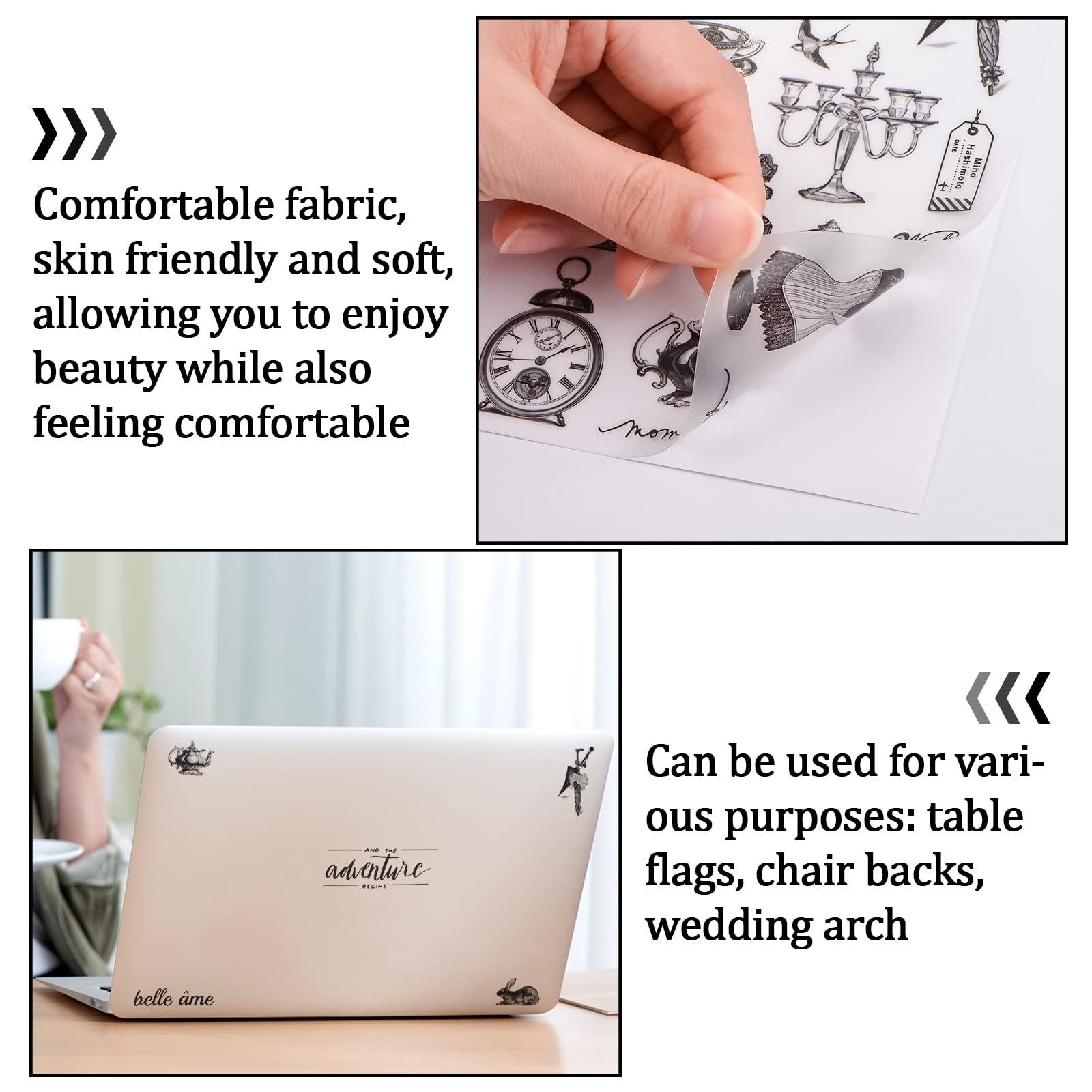 Snapklik.com : Vintage Rub On Transfer Stickers, 16 Sheets 4 Styles ...