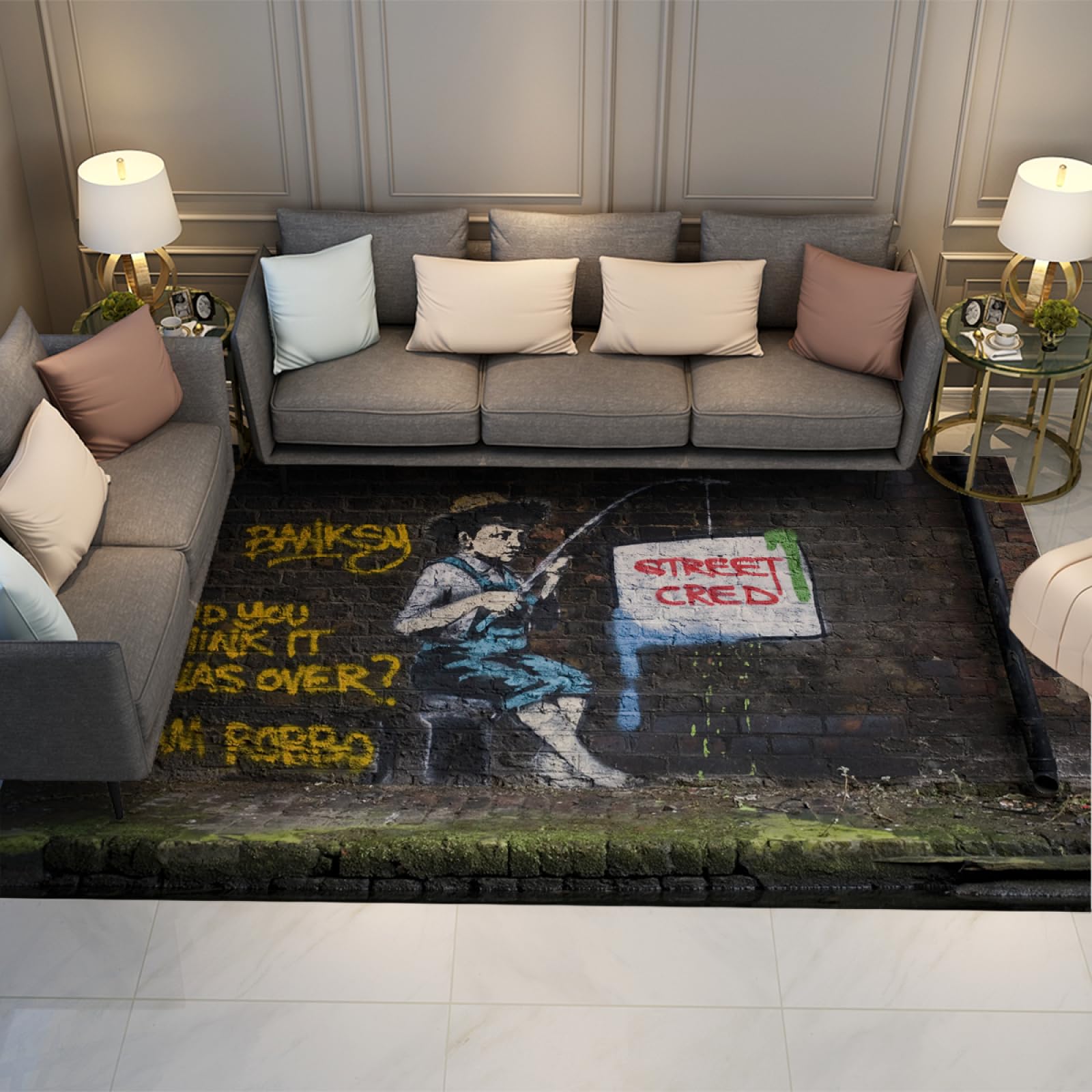 Tapis pêche en rivière résistant grand trafic 80x150cm antidérapant