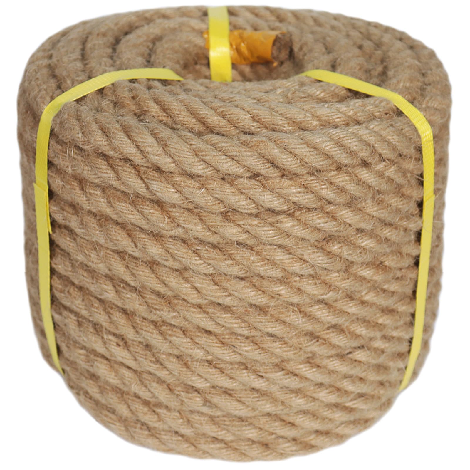 Twisted Manila Rope (3/4 in x 50 ft) Natural Jute Rope Thick Hemp Rope for Crafting, Swing Bed, Railing, Decorating