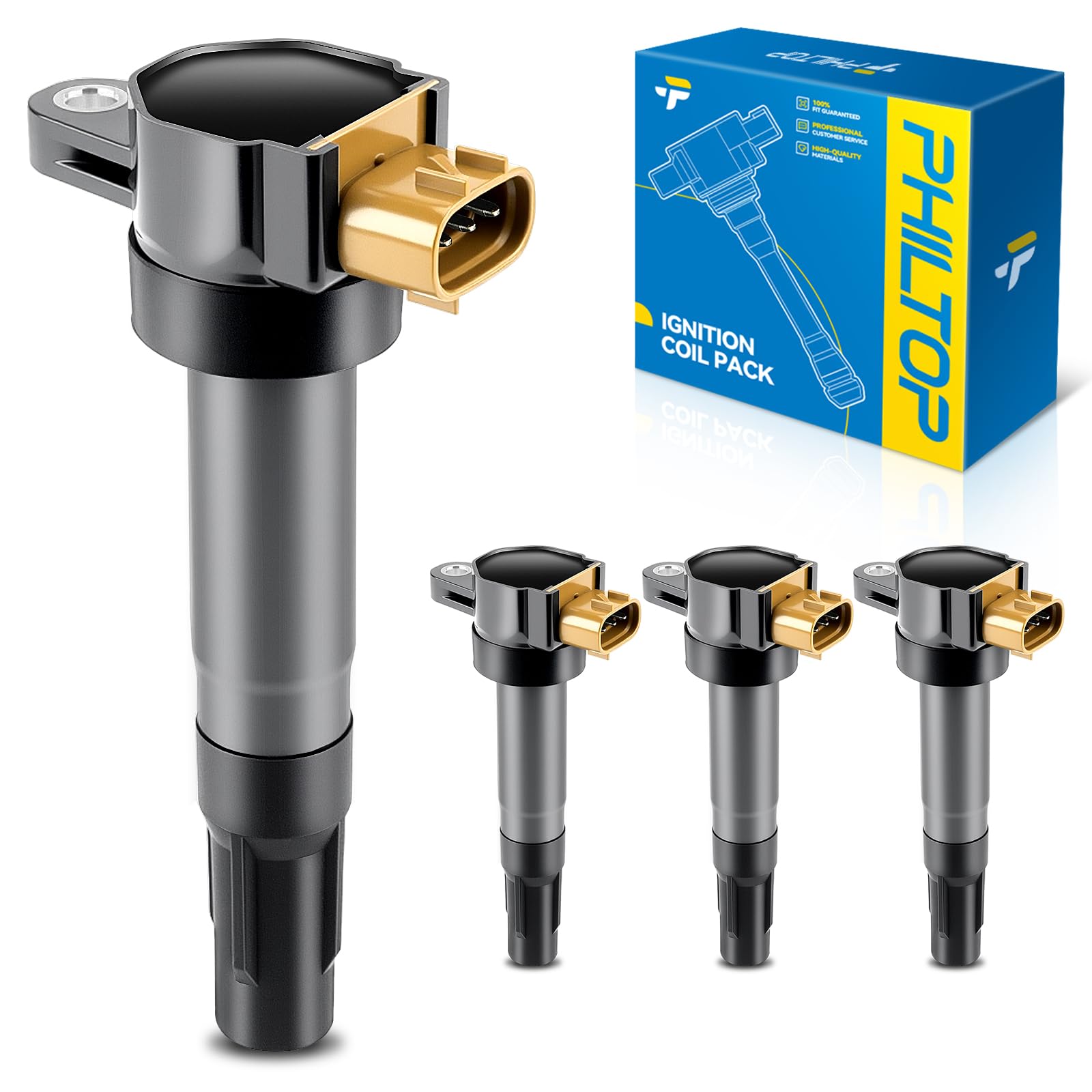 PHILTOP UF634 Ignition Coil Pack Fit for 2010-2013 Suzuki SX4, Kizashi