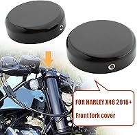 Vista 4 de Tapa de tuerca de vástago de horquilla superior negra para Harley-Davidson XL1200X 48 2016-2022