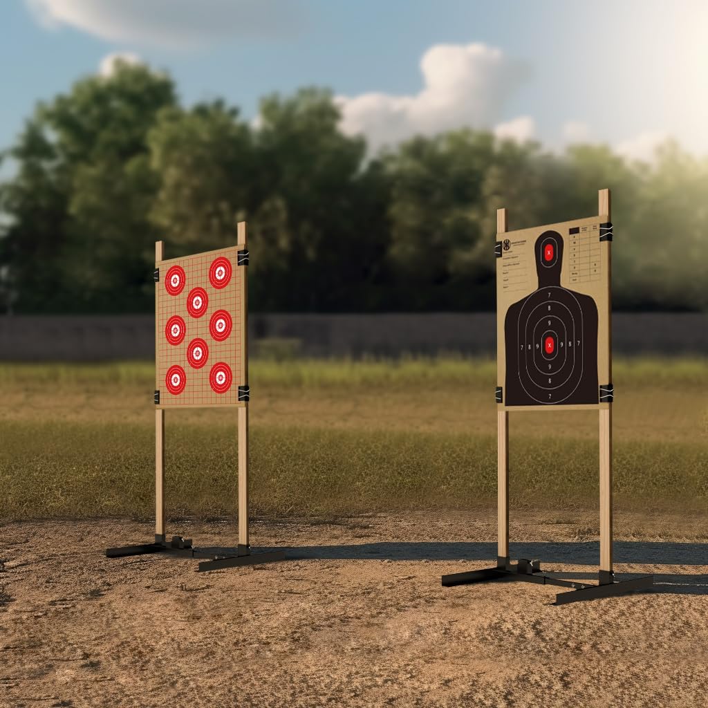KNINE OUTDOORS Cardboard Target for Shooting Paper Shooting Targets Silhouette Targets for Shooting 13" X 16", Torso Paper Targets, Double-Sided, ISPC/USPSA/IDPA