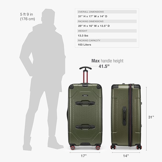 Traveler's Choice Maxporter Ii Hardside Polycarbonate Luggage