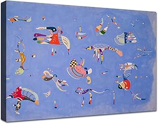 Canvashop quadri moderni cm 70x50 Kandinsky blu di cielo Quadro stampa su tela kandisky 07