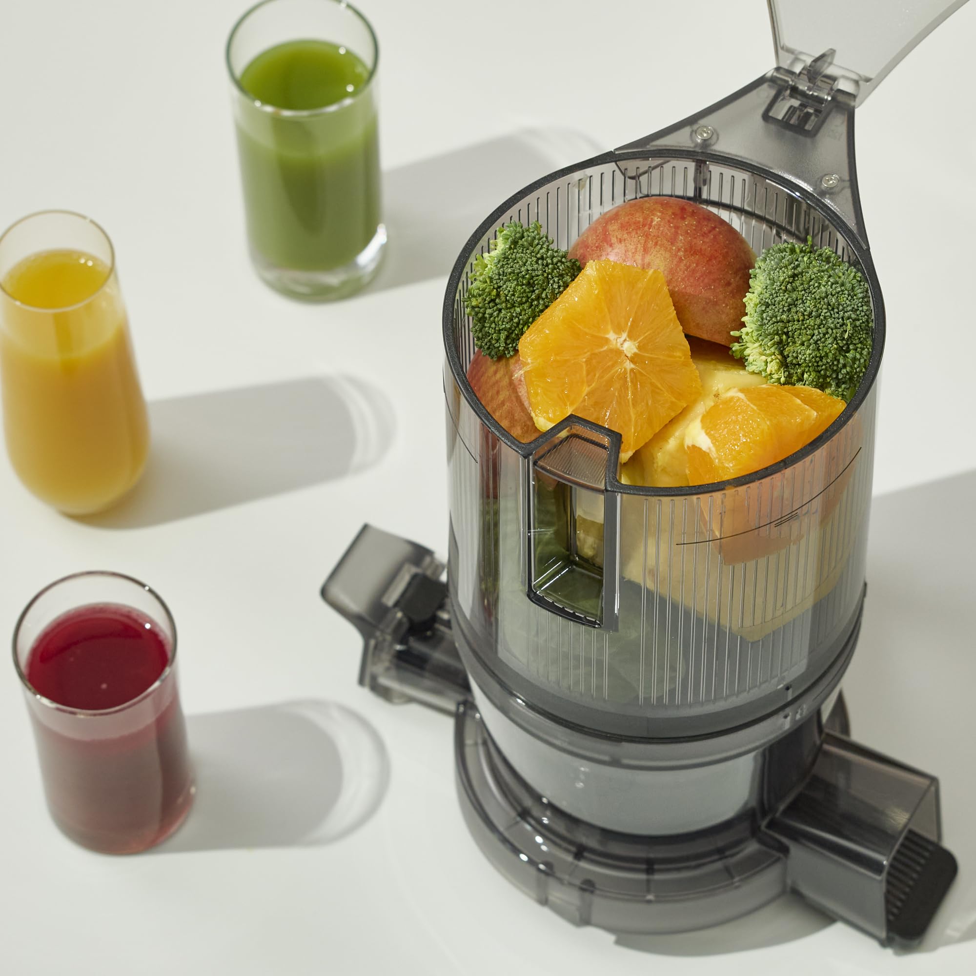 Hurom H80-ST Neuer Slow Juicer | Elektrische Kaltpresse | Entsafter für Gemüse & Obst | 2.2L Kapazität | Automatische Entsaftungsfunktion | BPA-frei | 15 Jahre Garantie | 200W | (Titangrau)