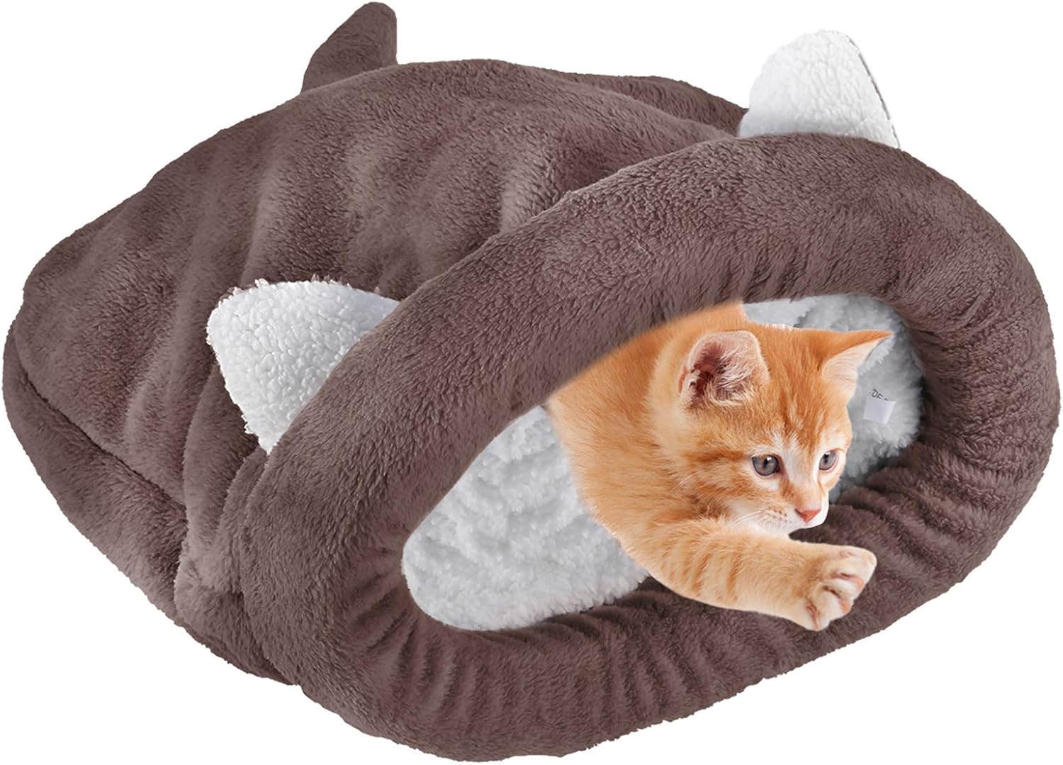 Pet Cats Sleeping Bag, Warming Washable Pet Beds Snuggle Sack Blanket Mat for Cats Or Dogs Soft Animal Beds Nest Cave House Puppy Tent Cushion for Cats Puppy Kittens
