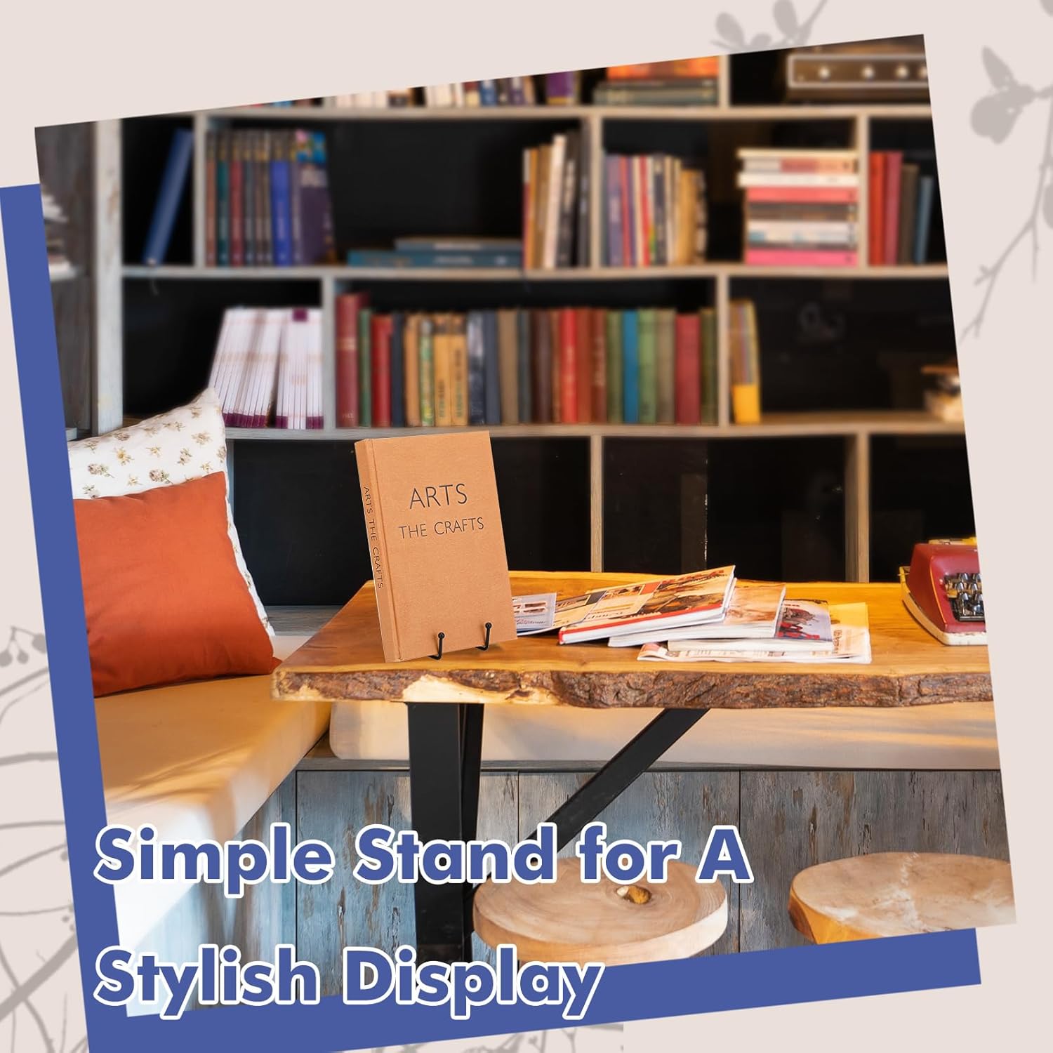 Hicarer 90 Pcs 6 Inch Plate Holder Display Stands, Plate Stands for Display Table Top Display Small Easel Black Metal Iron Wire Frame Holder Decorative Stand for Book Picture Platter and Photo