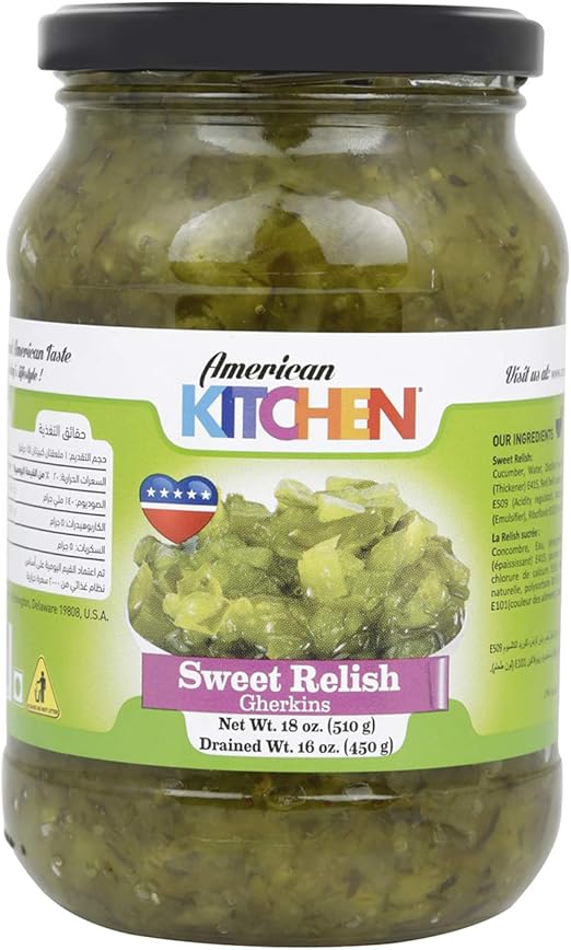 American Kitchen Gherkins Sweet Relish, 510 g Amazon.ae Grocery