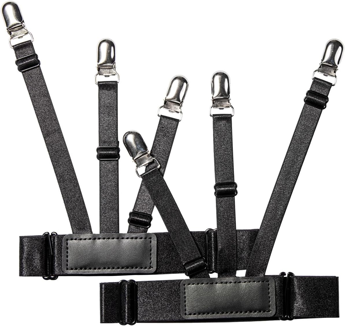 Shirt Stays Garters for Men: Adjustable Shirt Holders Shirt Tuckers Elastic Shirt Keepers for Military Police
