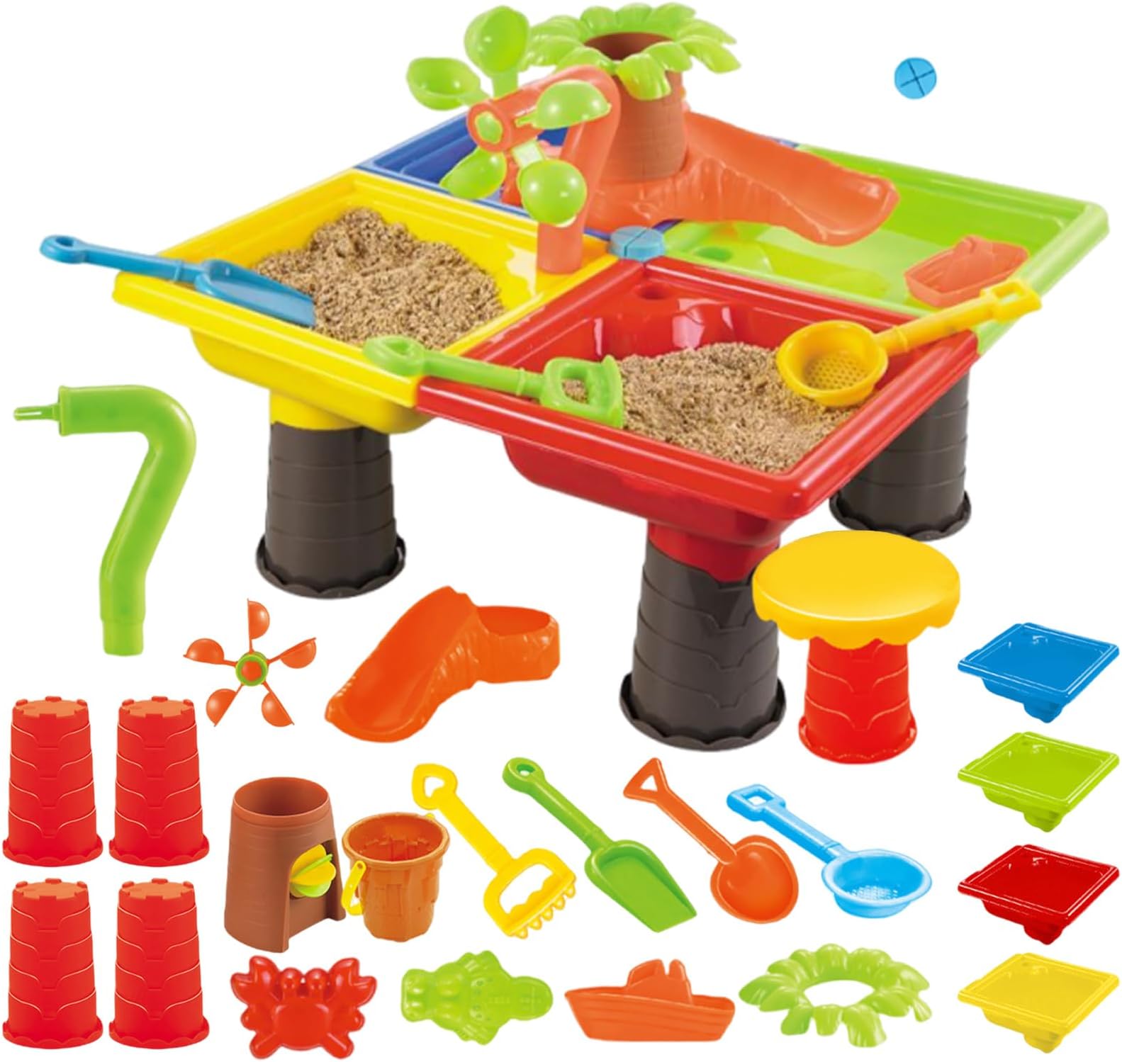 Outdoor Sensory Table – Sand and Water Table for Children – Interactive Activity Centre Indoor Outdoor Games for Summer Parties Garden Beach