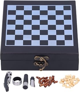 Topyond Stainless Steel Wine Bottle Opener Set with Chess Board Storage Box Wine Opener Kit for Wine Lovers and Gifts Perfect for Bars, Parties, and Celebrations