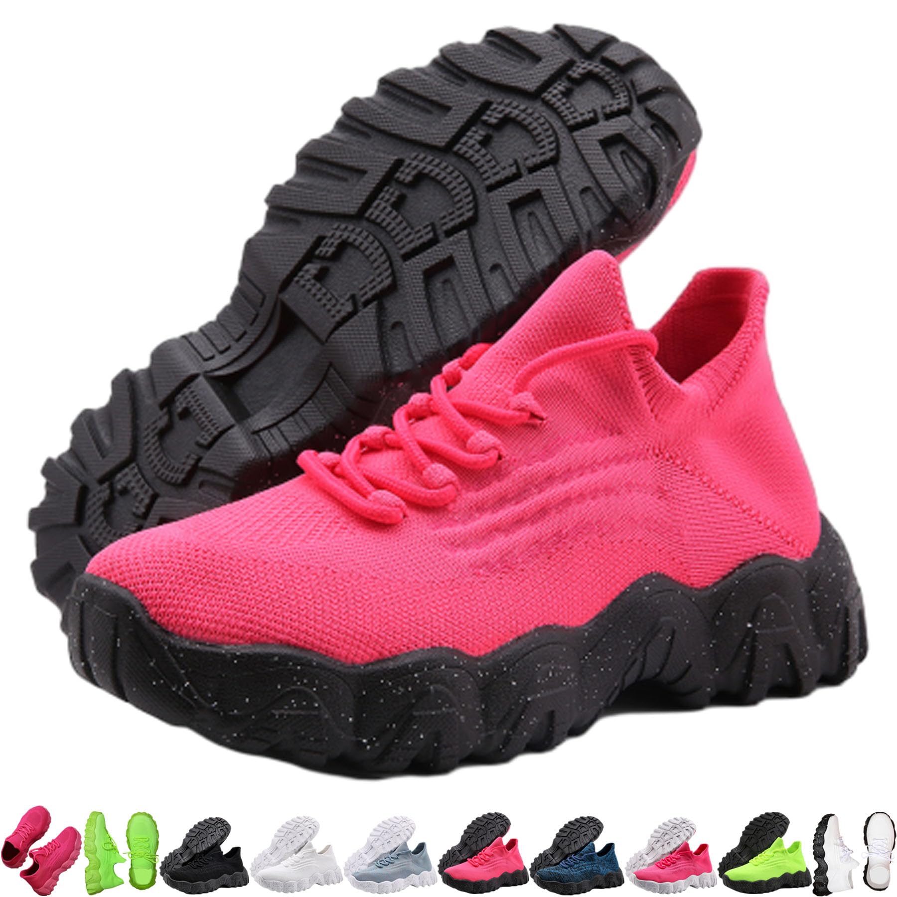 Damskie buty do biegania, lekkie sznurowane trampki z siateczką, wygodne, oddychające, po prostu przytulne, outdoorowe, na co dzień, sportowe