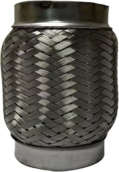 US SHIP 4" ID x 4" OL Exhaust Flex Pipe Stainless Steel Interlock Coupling Tube