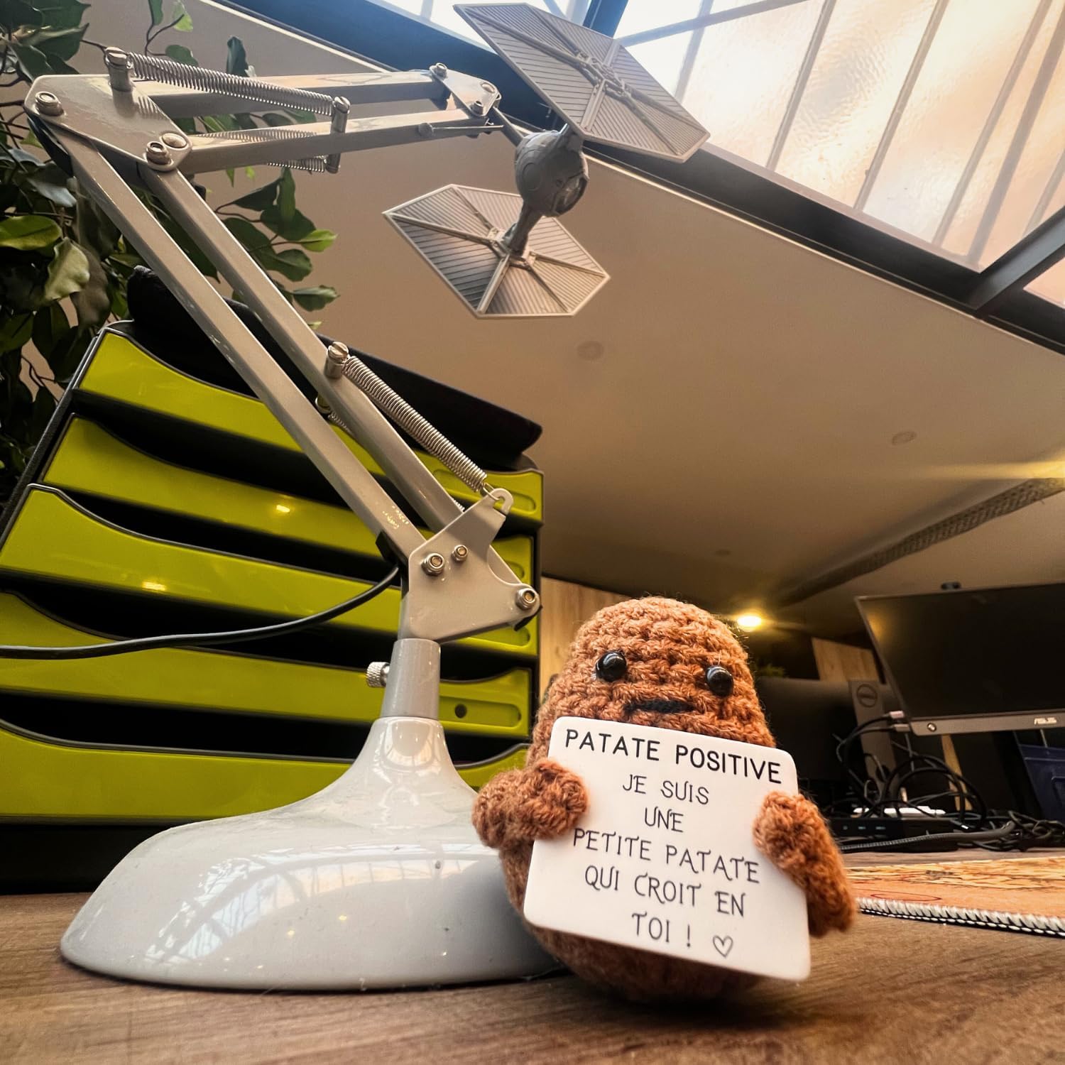 Patate Positive: Peluche Originale et Amusante, Idée Cadeau Humoristique et Motivante - Description