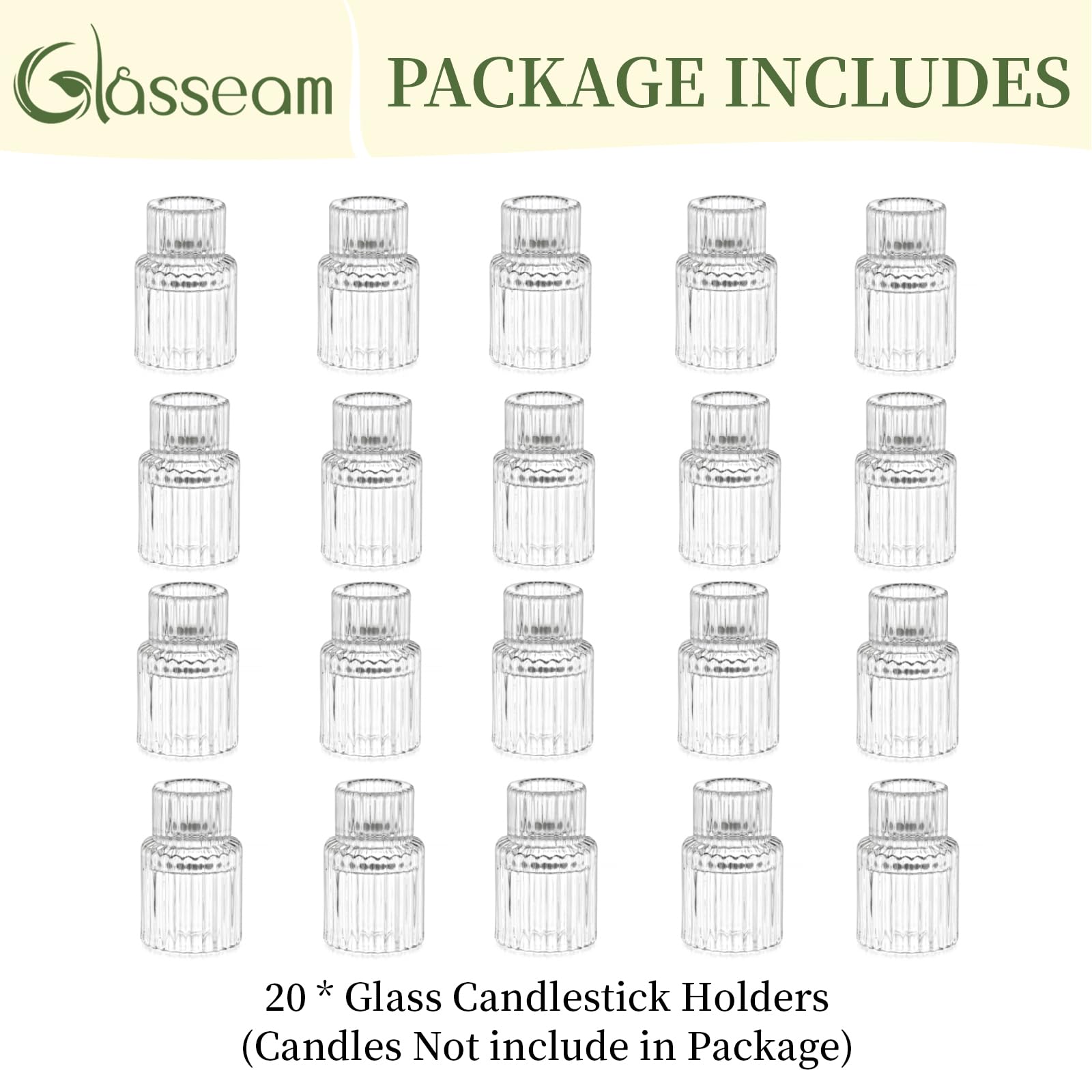Glasseam Glazen Kandelaars Houder