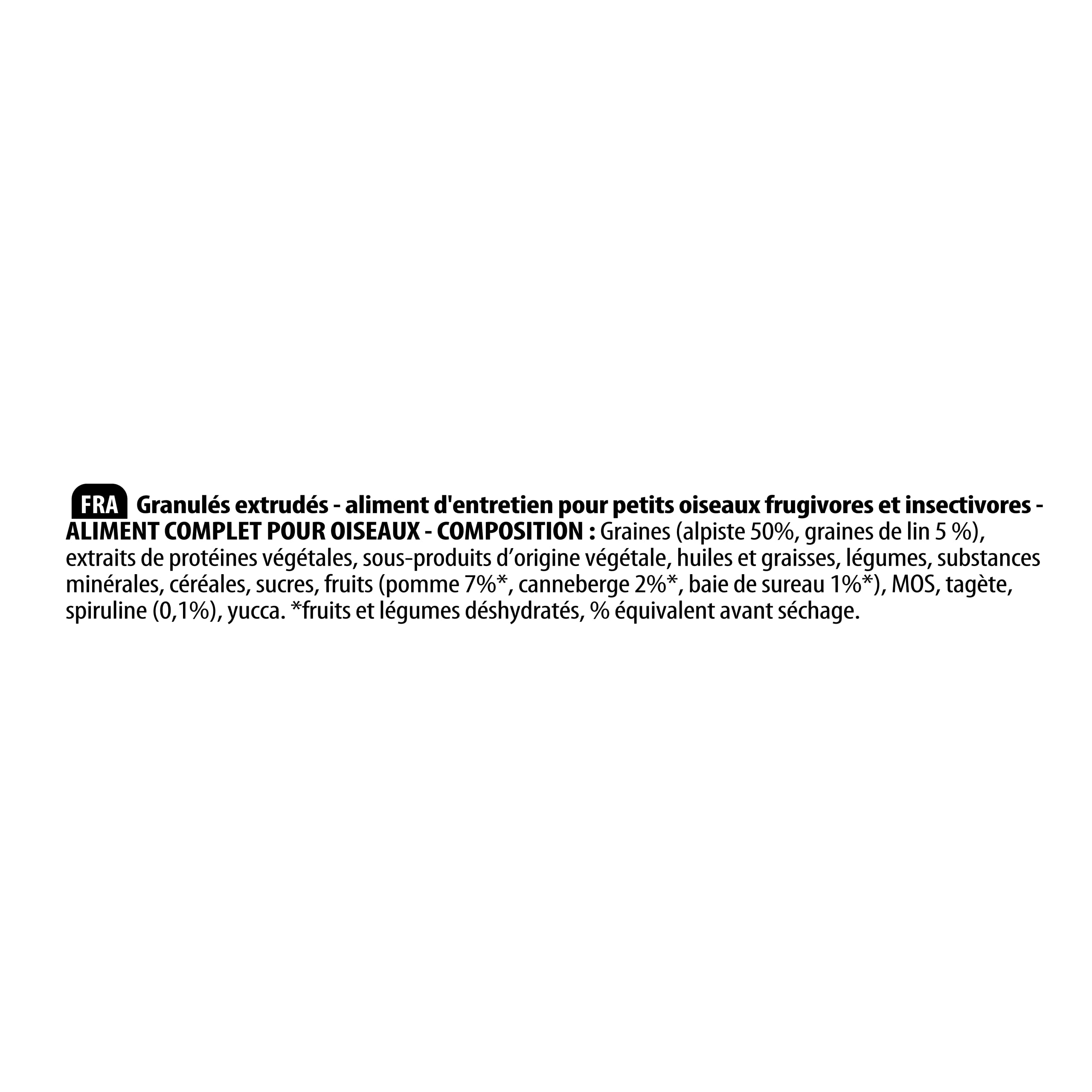 VERSELE-LAGA - NutriBird Uni Komplet - Granulés Extrudés - Aliment d'entretien pour Oiseaux Frugi- et Insectivores (6x1kg)