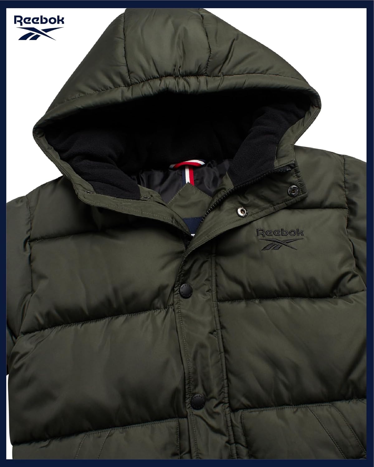 Reebok Boys Puffer Jacket - Heavyweight Wind & Water Resistant Hooded Boys Winter Jacket - Cozy Insulated Puffer Winter Coat - Image 6