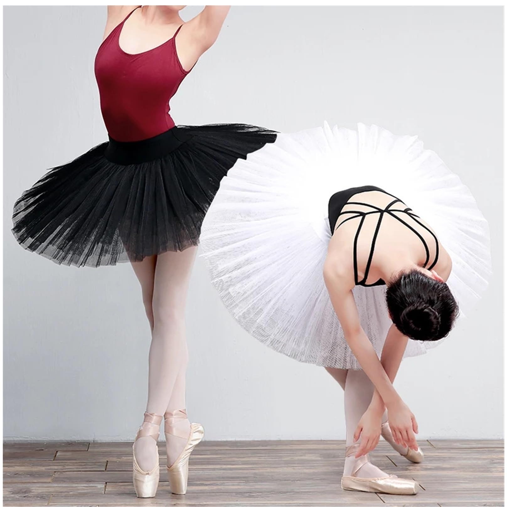 Vestido de tutú Ballet for Mujer, Falda Lago los Cisnes for Adultos, Disfraces Baile for niñas, Vestido Bailarina, Ropa Escenario para Baile(White,L Height 160-165cm)