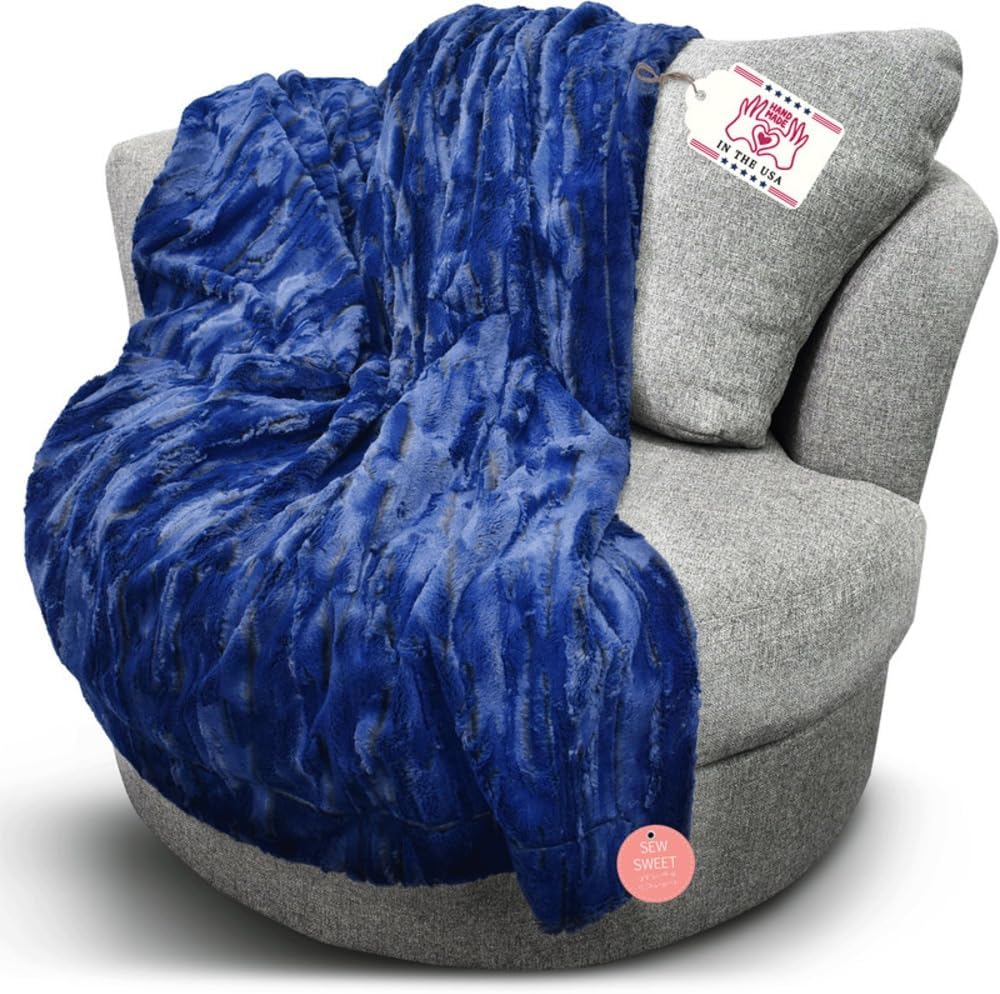 OMG Nicole Luxurious Ultra Soft Minky Blanket, Forest Fox in Twilight, 60x72" Super Soft Fluffy Throw, Throw Blanket for Couch, Bed, Sofa, Premium Quality Handmade in the USA