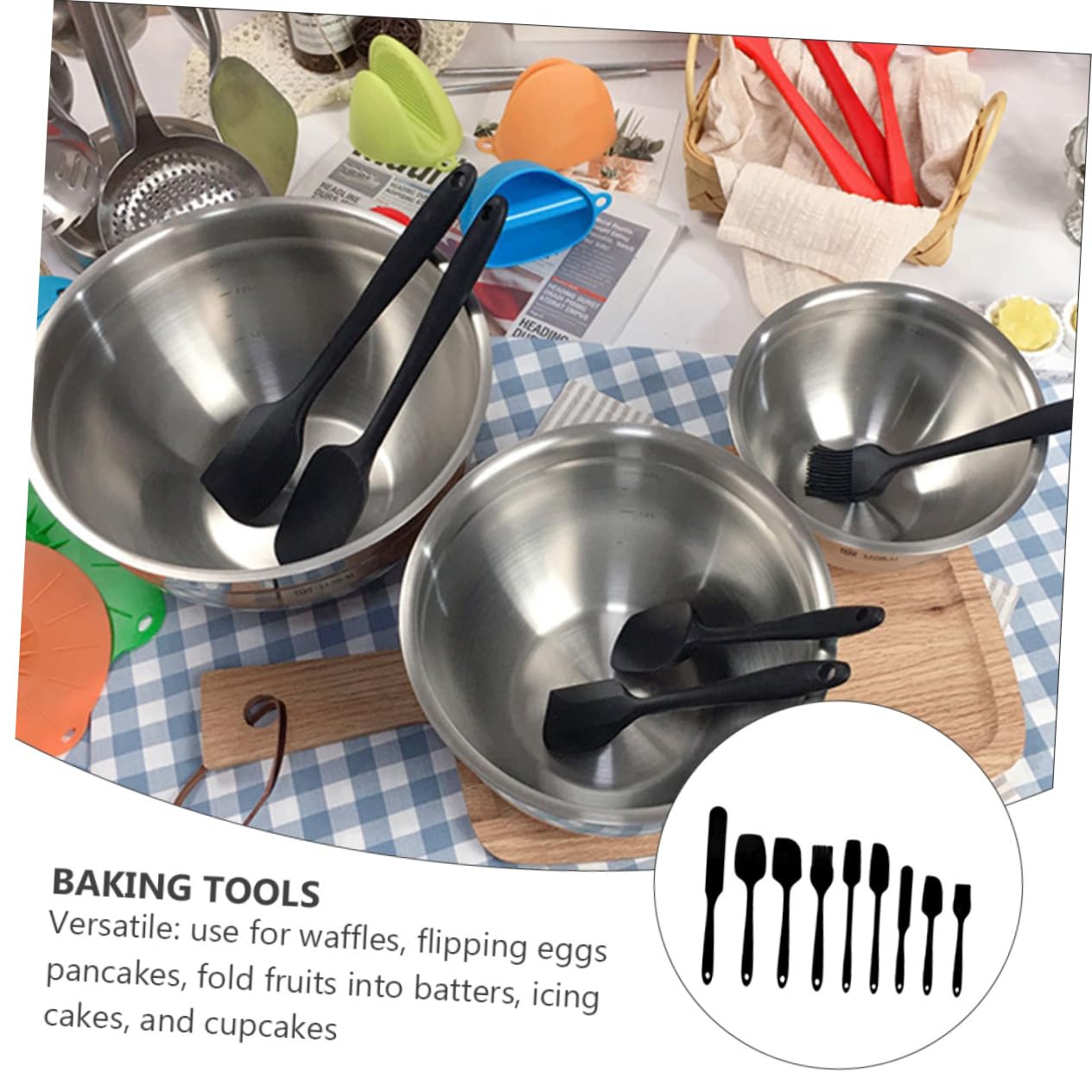 Teiliges Hitzebeständiges Silikon-spatel Backen Küchenutensilien Backutensilien Schaber Zum Backen Langlebig Und Einfach Zu Reinigen