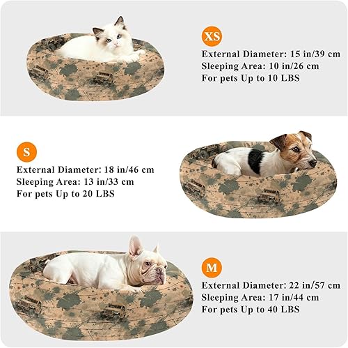 Miniatura 7 de KLL Off Road Truck War Anxiety Relief Pet Cat Beds fluffier Cat Pillow Bed for Small Size Pets Supplies cama elevada para Perros Grandes