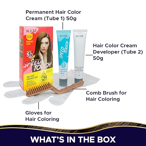 Miniatura 6 de Tinte para el cabello de 5 minutos, alternativa natural al color de cabello de henna, cobertura gris para mujeres y hombres, con leche de avellana,