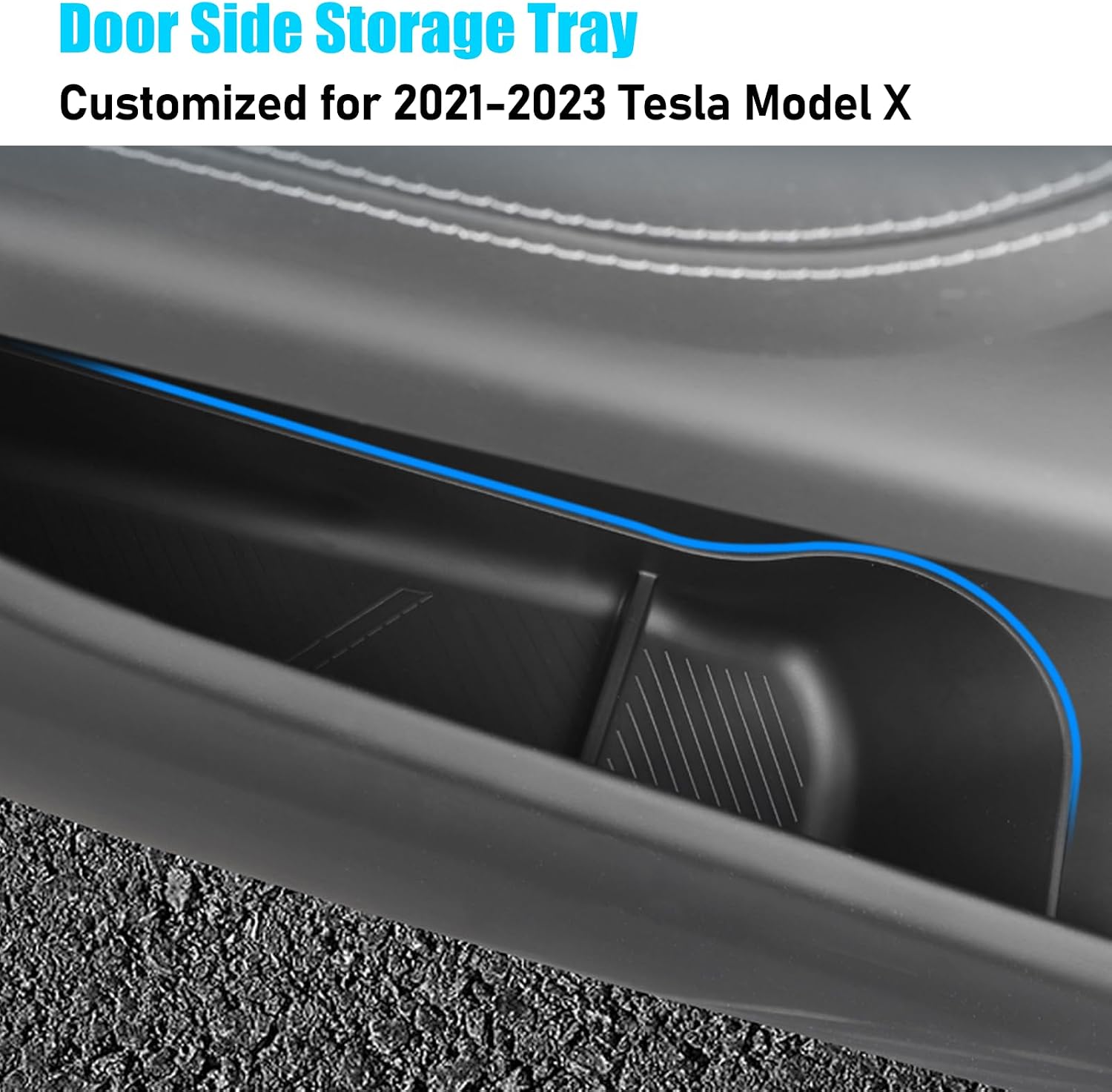 Jaronx for 2021-2026 Tesla Model X Door Side Pocket Storage Box 2PCS