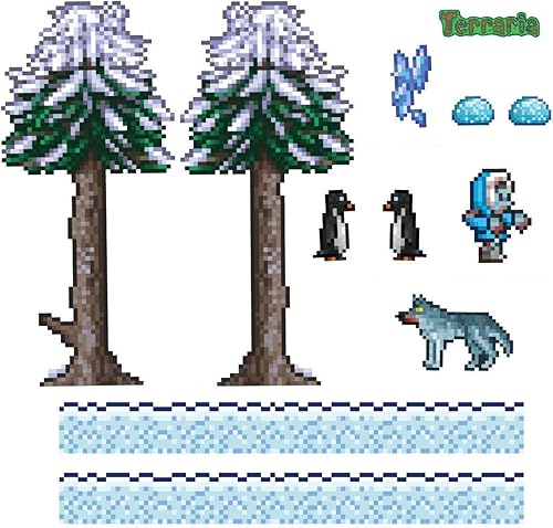 Miniatura 2 de My Wonderful Walls Terraria Snow Biome - Calcomanías de pared (juego de 10 piezas)