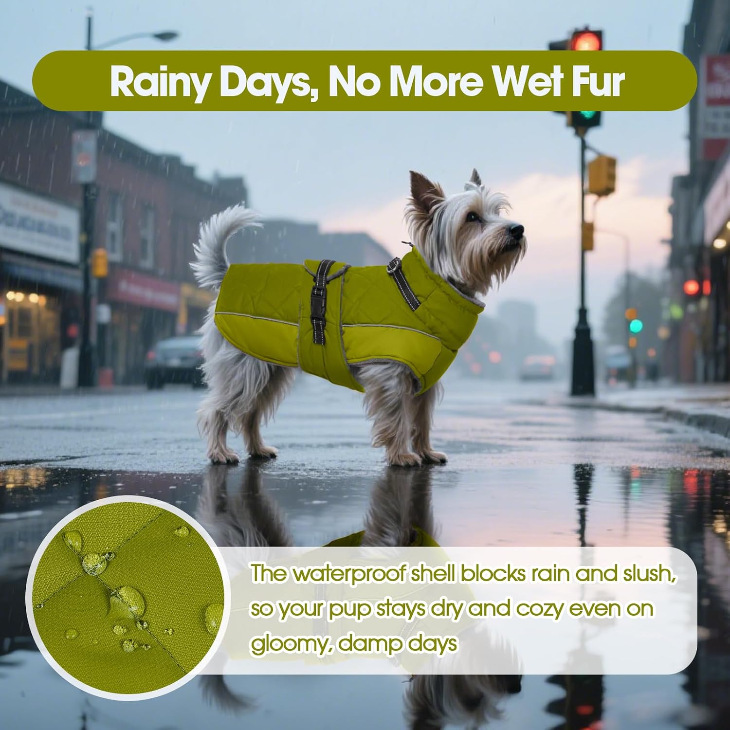  Warm Dog Jacket, Waterproof Dog Winter Coat with Harness thumbnail
