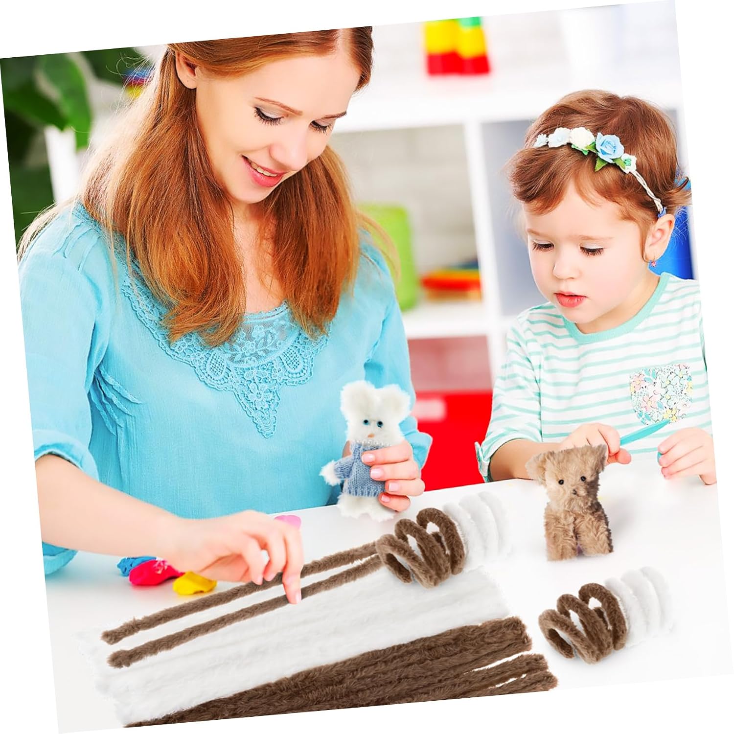 Vaguelly 10pcs Chenille Pipe Cleaners Soft and Versatile Crafting Stems for Halloween DIY Projects School Crafts and Creative Decorations
