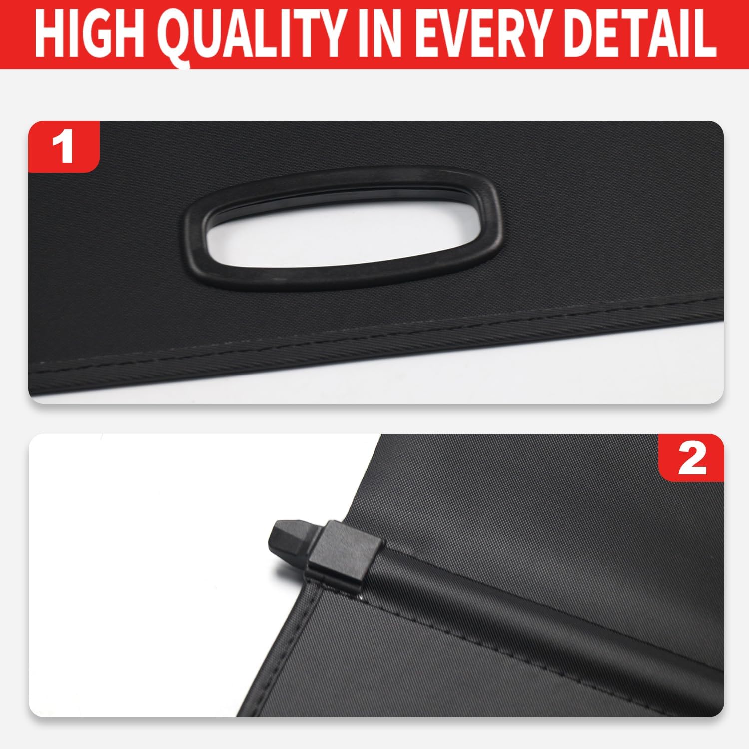 Marretoo for Porsche Cayenne Cargo Cover 2019-2024 for Porsche Cayenne Accessories Black Retractable Factory Style SUV Trunk Cover Cargo Security Shade Trunk Cover