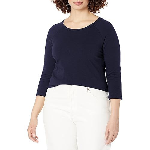Hanes Women's Stretch Cotton Raglan Sleeve Tee