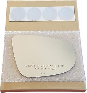Mirror Glass Replacement + Adhesive Pads for 2010-2014 Volkswagen Golf Passenger Side (2011 2012 2013 10 11 12 13 14)